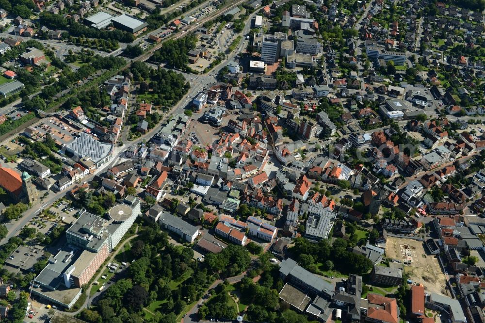 Ibbenbüren from above - City view from the town center Ibbenbueren in North Rhine-Westphalia