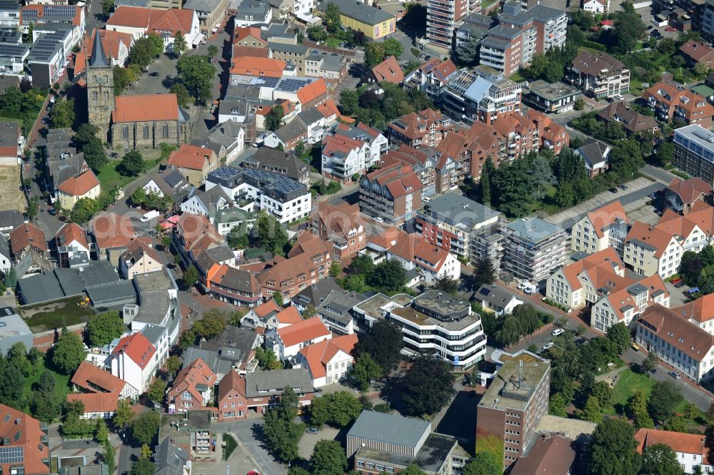 Aerial photograph Ibbenbüren - City view from the town center Ibbenbueren in North Rhine-Westphalia