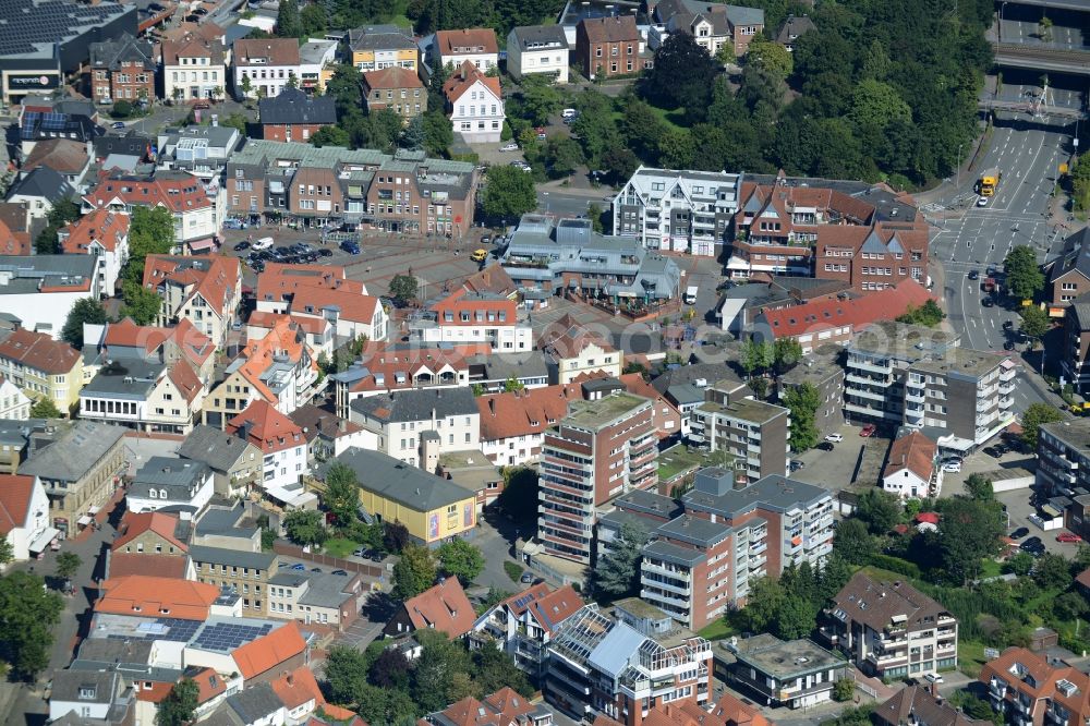 Aerial image Ibbenbüren - City view from the town center Ibbenbueren in North Rhine-Westphalia