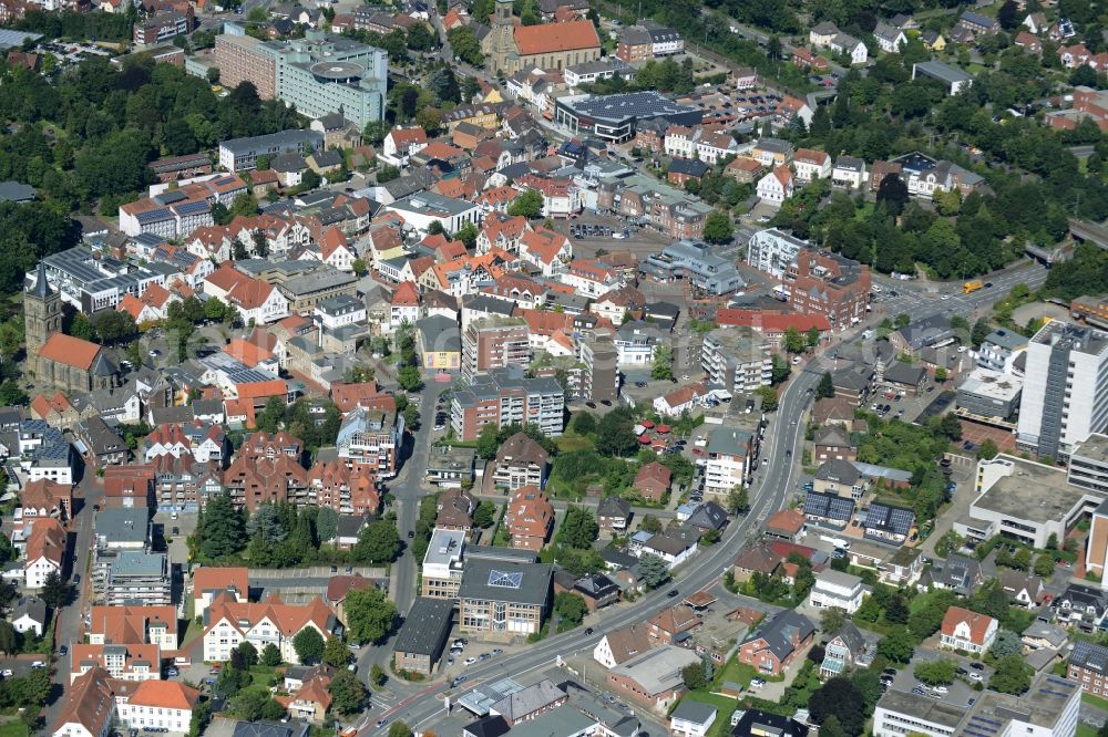 Ibbenbüren from above - City view from the town center Ibbenbueren in North Rhine-Westphalia