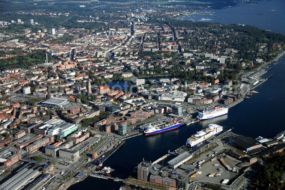 Kiel from the bird's eye view: City view from the center of the city of Kiel in Schleswig-Holstein