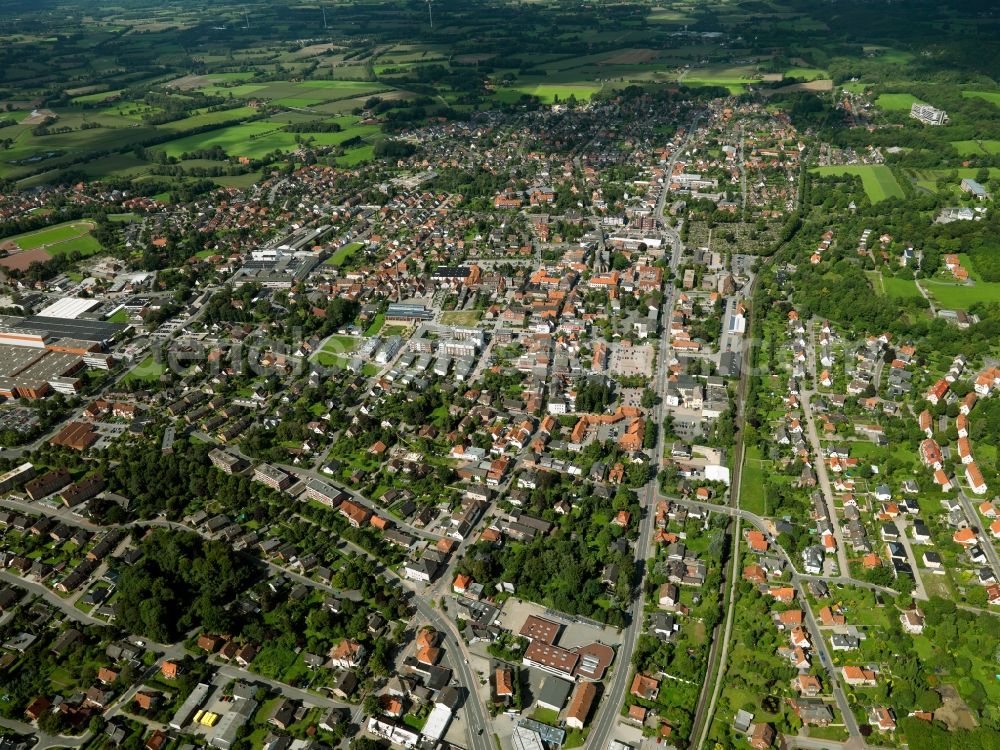 Aerial photograph Lengerich - City view from the town center Lengerich in North Rhine-Westphalia