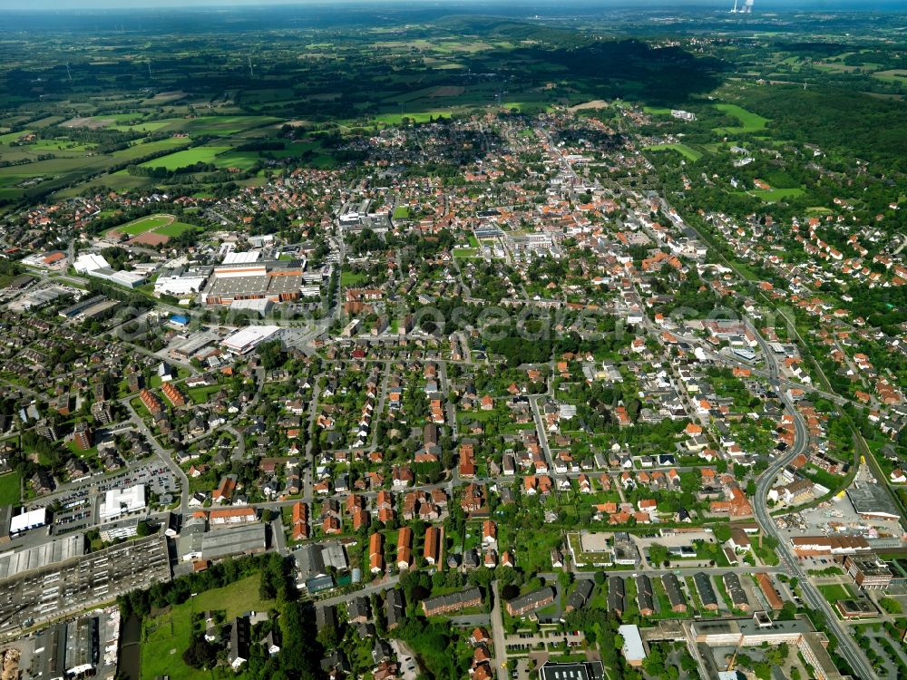 Lengerich from above - City view from the town center Lengerich in North Rhine-Westphalia