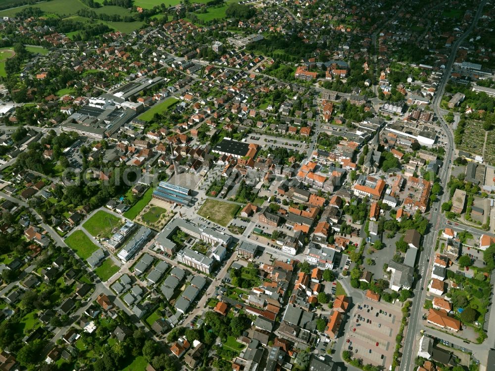 Aerial photograph Lengerich - City view from the town center Lengerich in North Rhine-Westphalia