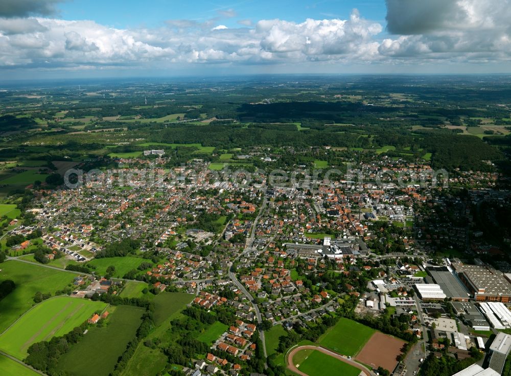 Lengerich from above - City view from the town center Lengerich in North Rhine-Westphalia