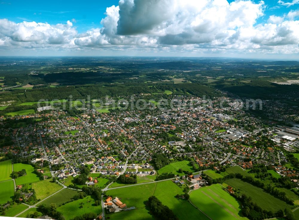 Lengerich from the bird's eye view: City view from the town center Lengerich in North Rhine-Westphalia