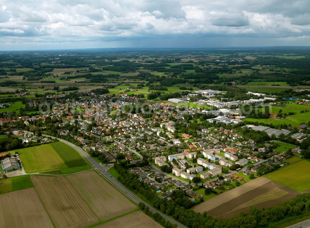 Aerial photograph Lotte - City view from the town center Lotte (Westphalia) in the state of North Rhine-Westphalia