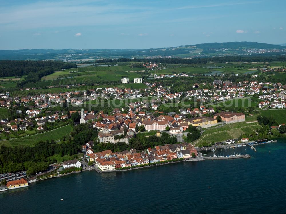 Aerial photograph Meersburg - Cityscape from the center of Meersburg in Baden-Württemberg