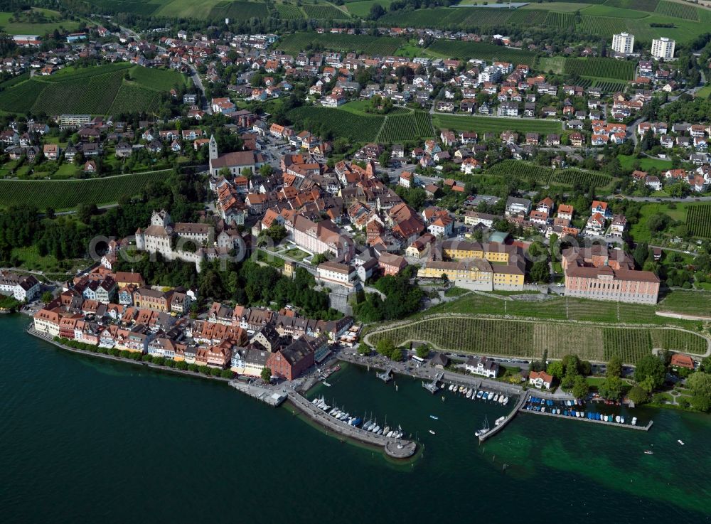 Aerial image Meersburg - Cityscape from the center of Meersburg in Baden-Württemberg