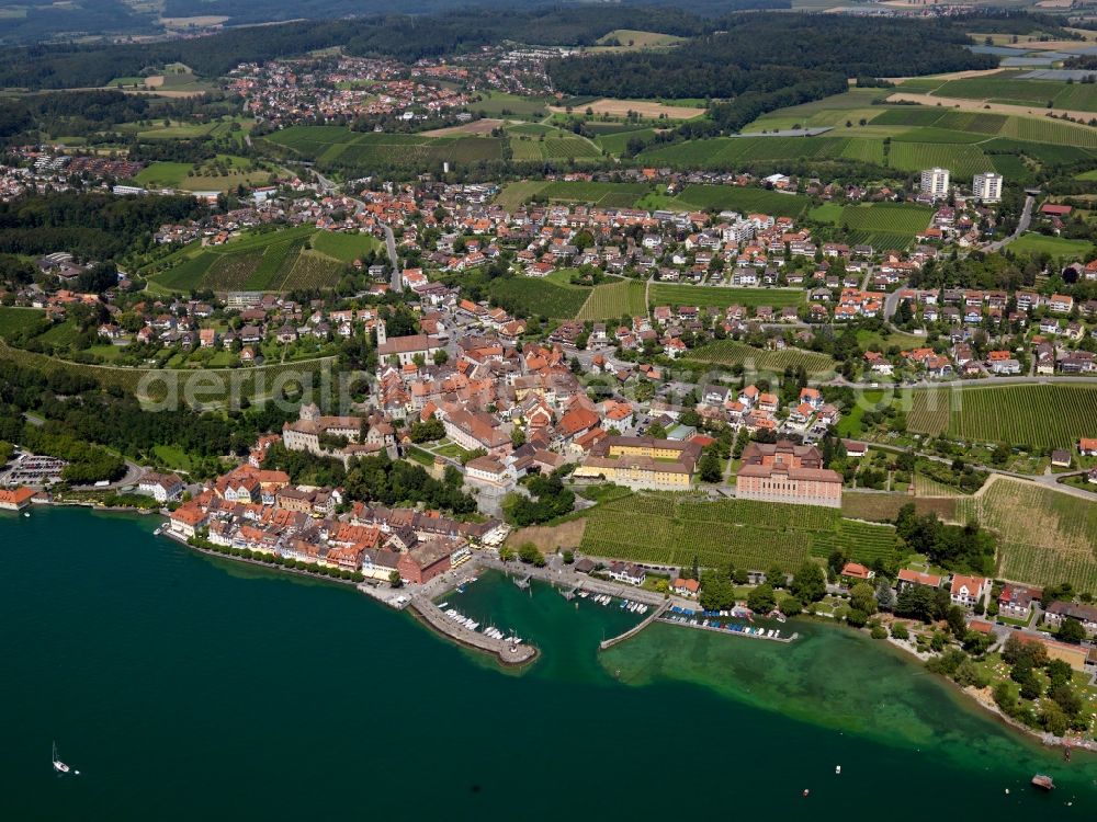 Meersburg from above - Cityscape from the center of Meersburg in Baden-Württemberg