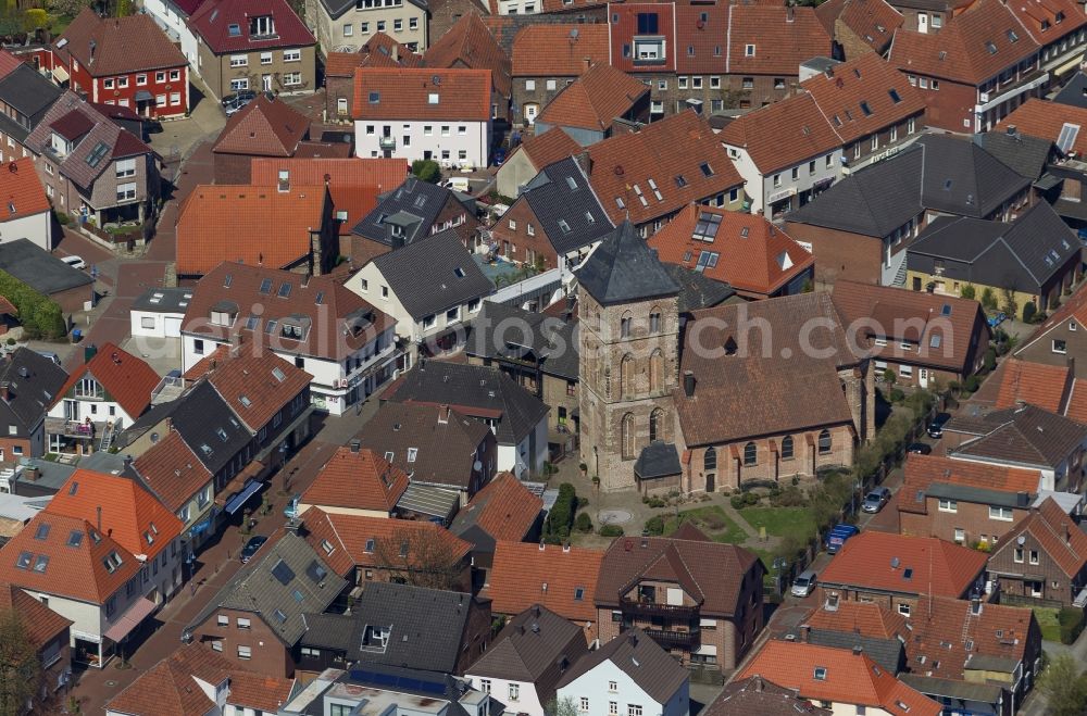 Schermbeck from the bird's eye view: City view from the town center Schermbeck in North Rhine-Westphalia