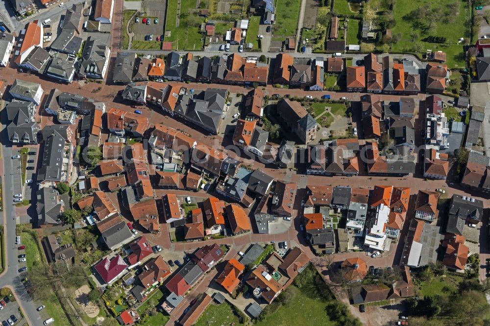 Aerial image Schermbeck - City view from the town center Schermbeck in North Rhine-Westphalia