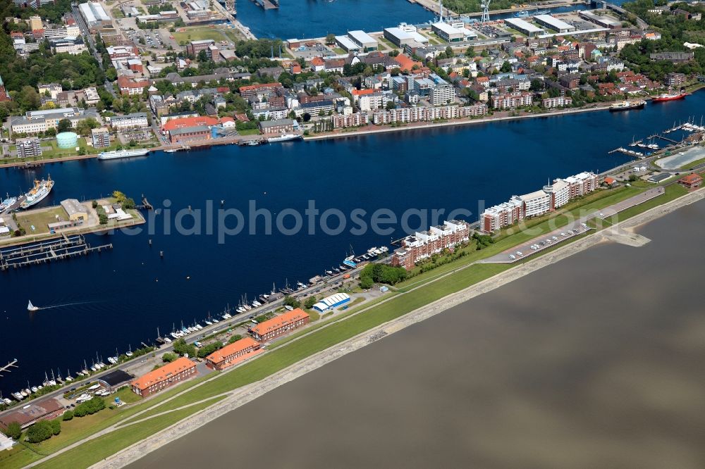 Aerial photograph Wilhelmshaven - City view from the center of the city of Wilhelmshaven in Lower Saxony