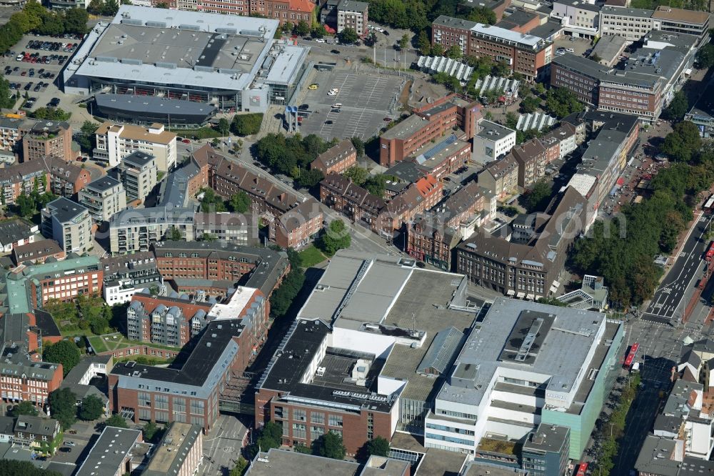 Aerial image Kiel - View of the city centre of Kiel in the state of Schleswig-Holstein. View of the downtown area from the South