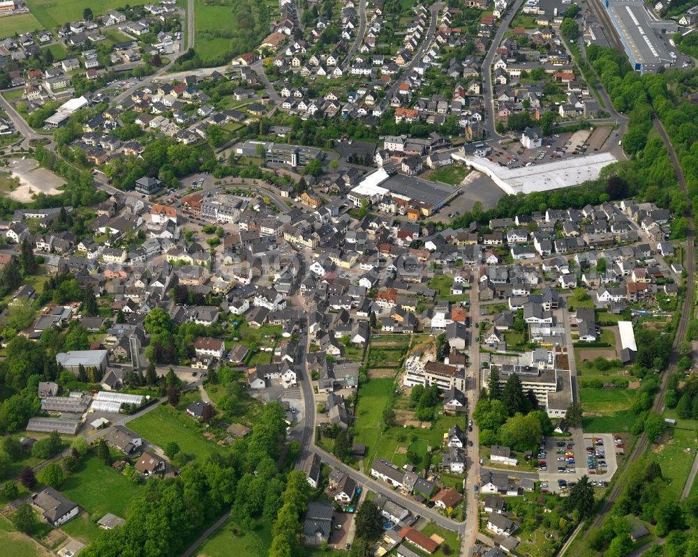 Selters(Westerwald) from the bird's eye view: View of the town of Selters (Westerwald) in the state of Rhineland-Palatinate. The town is located in the county district of Westerwaldkreis and on the river Saynbach