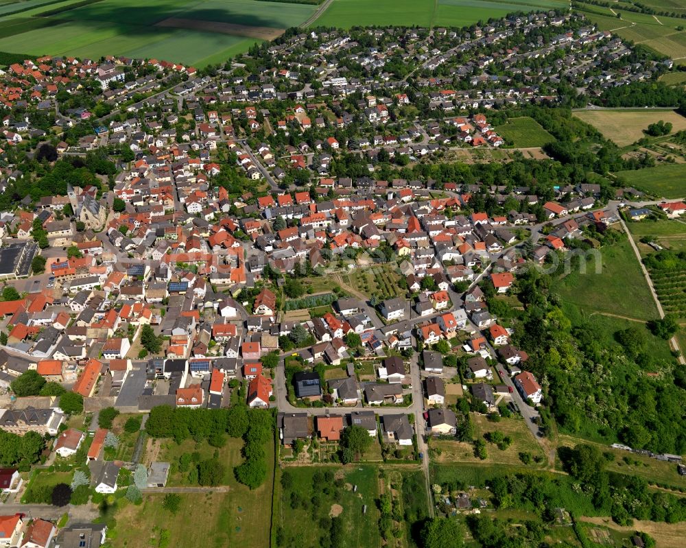 Zornheim from the bird's eye view: City view from Zornheim in the state Rhineland-Palatinate