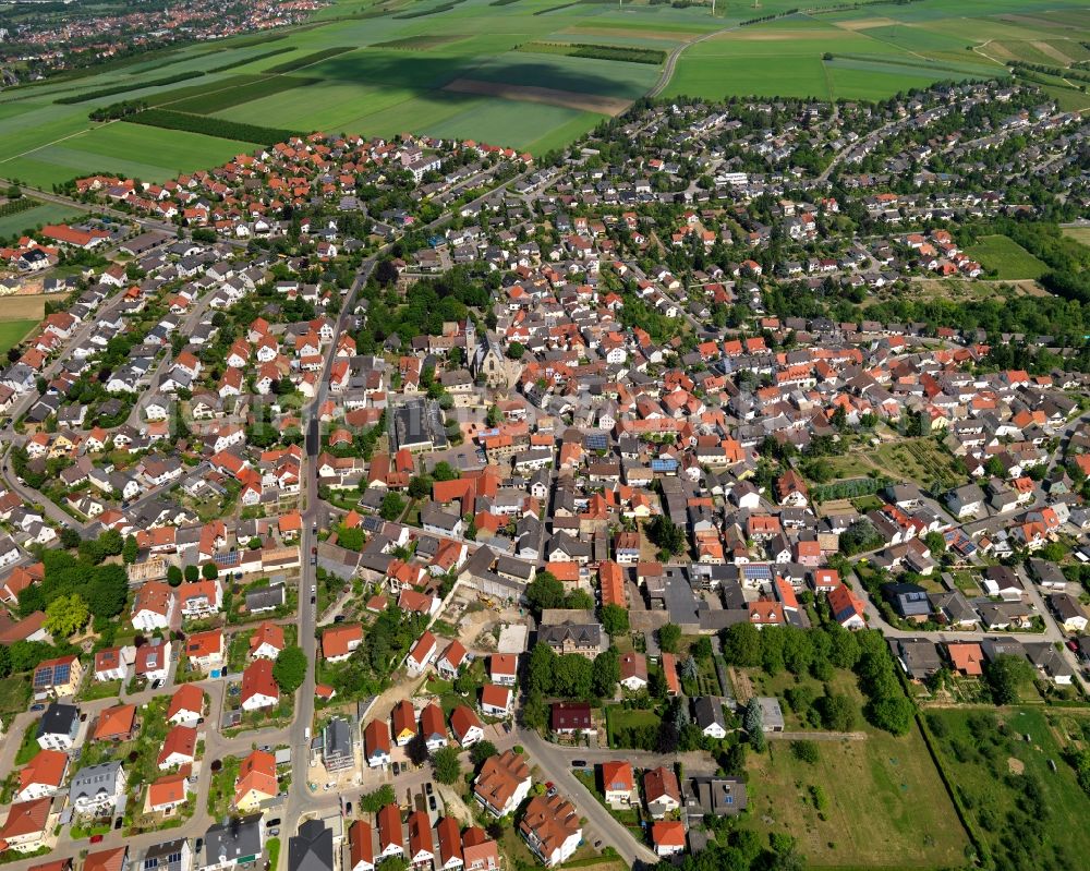 Aerial image Zornheim - City view from Zornheim in the state Rhineland-Palatinate