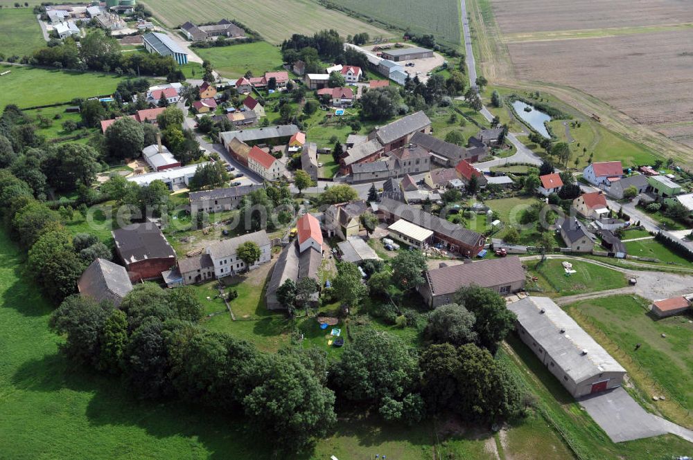 Zschettgau from above - Stadtansicht von Zschettgau ein Ortsteil von Eilenburg in Sachsen. Townscape of Zschettgau a district of Eilenburg in Saxony.