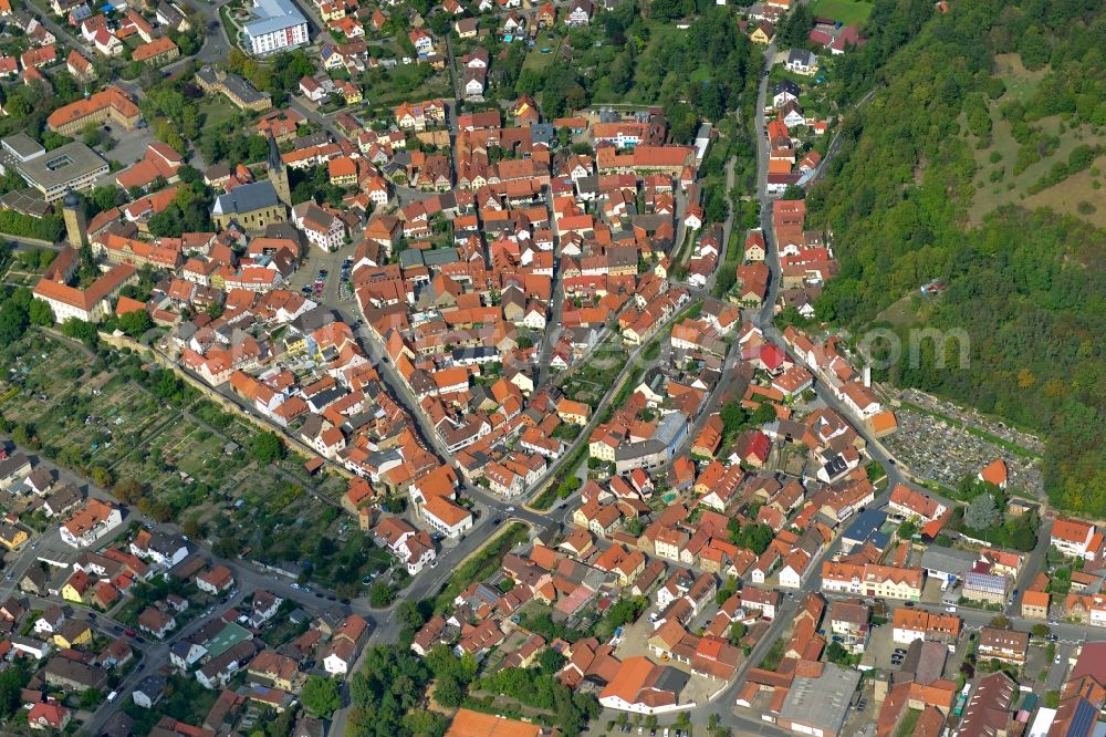 Zeil from above - Village - View of the district Hassberge belonging municipality in Zeil in the state Bavaria