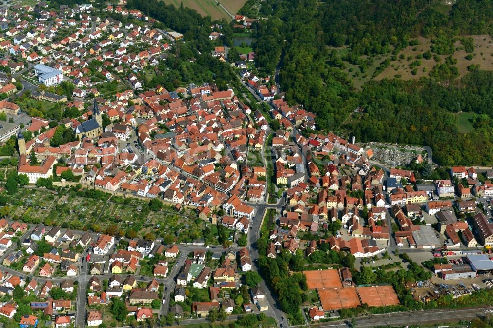 Zeil from above - Village - View of the district Hassberge belonging municipality in Zeil in the state Bavaria