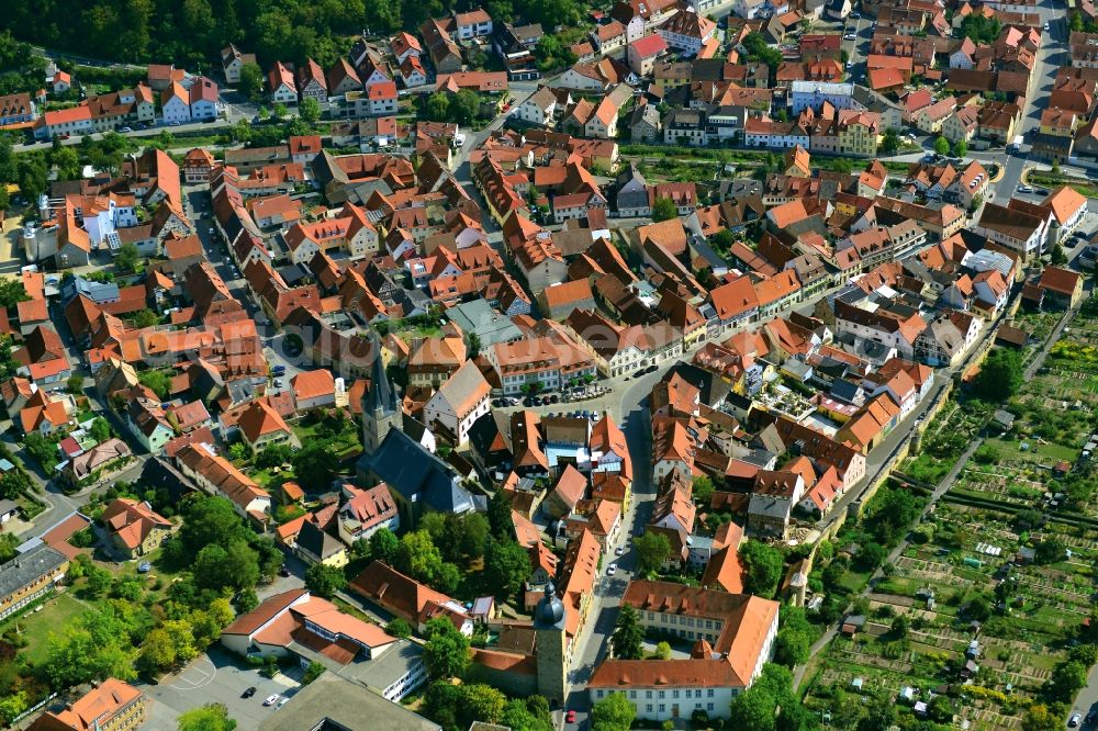 Aerial image Zeil - Village - View of the district Hassberge belonging municipality in Zeil in the state Bavaria