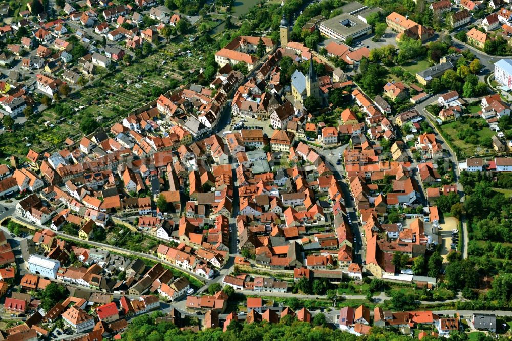 Zeil from above - Village - View of the district Hassberge belonging municipality in Zeil in the state Bavaria