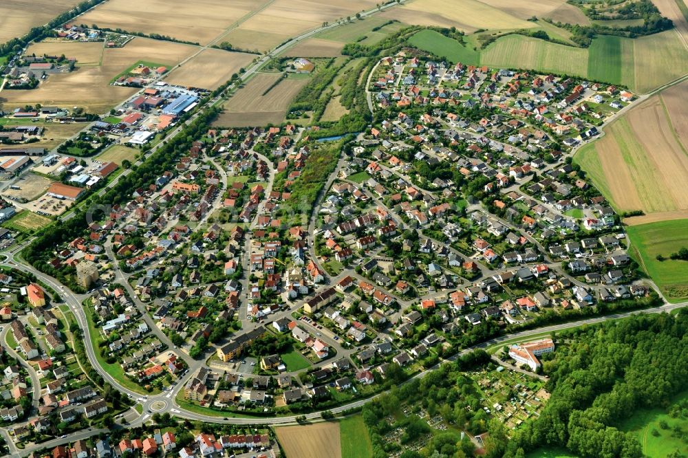 Aerial image Zeil - Village - View of the district Hassberge belonging municipality in Zeil in the state Bavaria