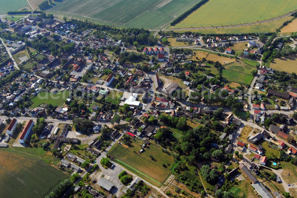 Zwochau from above - Stadtansicht von Zwochau im Kandkreis Delitzsch. Kontakt: Gemeinde Zwochau, Hauptstr. 8, 04509 Zwochau, Tel. / Fax +49 (0)34207 72164, E-Mail: info@zwochau.de