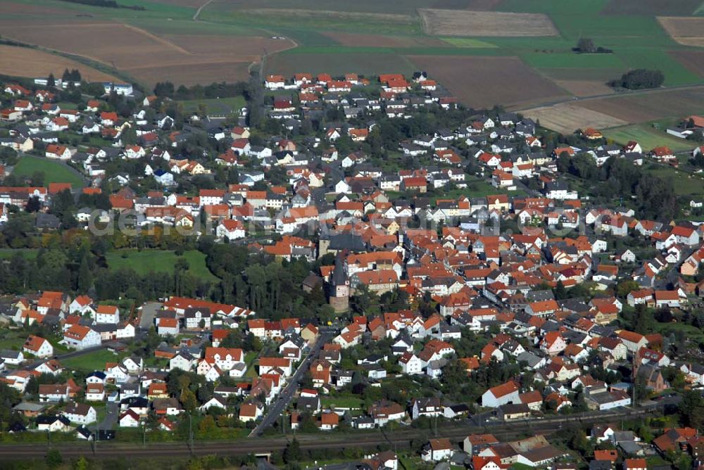 Aerial image Neustadt - Blick auf die Stadt Neustadt mit dem Wahrzeichen der Stadt, dem Junker-Hansen-Turm, dem größter Fachwerkrundbau der Welt aus dem 15. Jahrhundert.