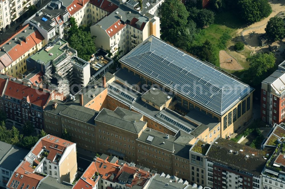 Berlin from above - Stadtbad Mitte James Simon on the Gartenstrasse in the Mitte district in Berlin, Germany