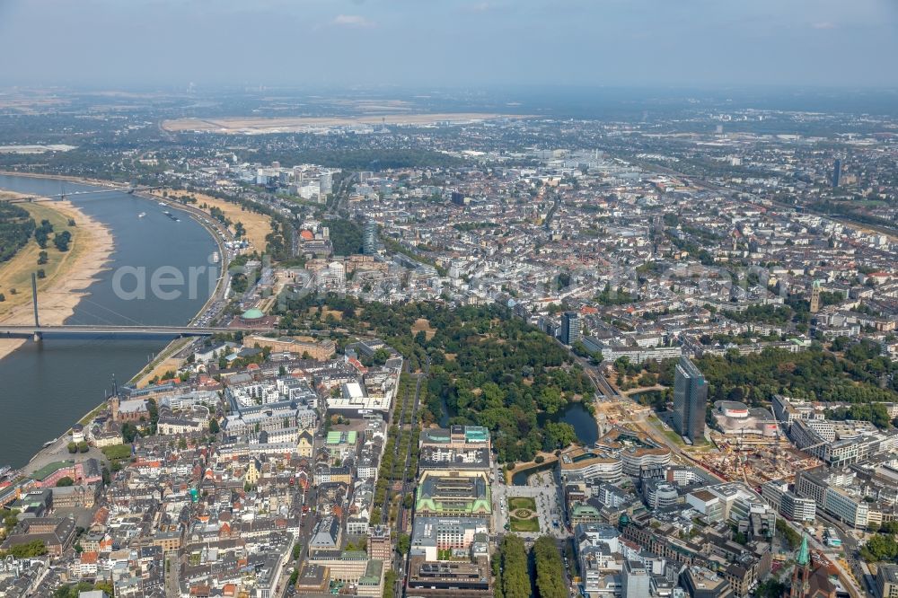 Düsseldorf from above - Municipality 1 in Duesseldorf, North Rhine-Westphalia, Germany