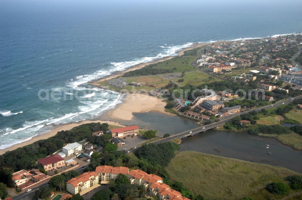 UVONGO from above - Townscape of Uvongo and the St. Micheal's Sands Hotel & Timeshare Resort, South Africa. Uvongo is a seaside resort south of Port Shepstone with a lot of hotels and holiday homes. it is one of the largest residental areas at the South Coast of Africa