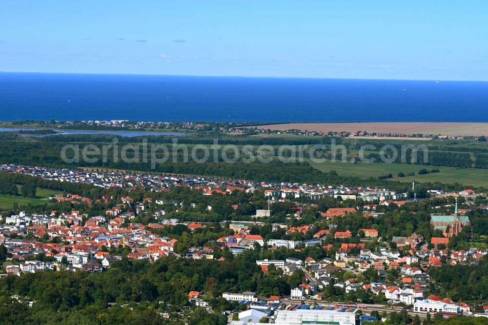 Aerial photograph Bad Doberan - City area with outside districts and inner city area in Bad Doberan in the state Mecklenburg - Western Pomerania, Germany