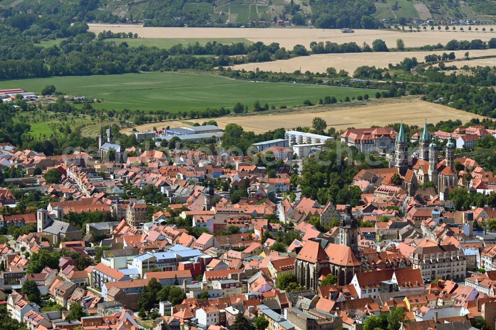 Aerial photograph Naumburg (Saale) - City area with outside districts and inner city area in Naumburg (Saale) in the state Saxony-Anhalt, Germany