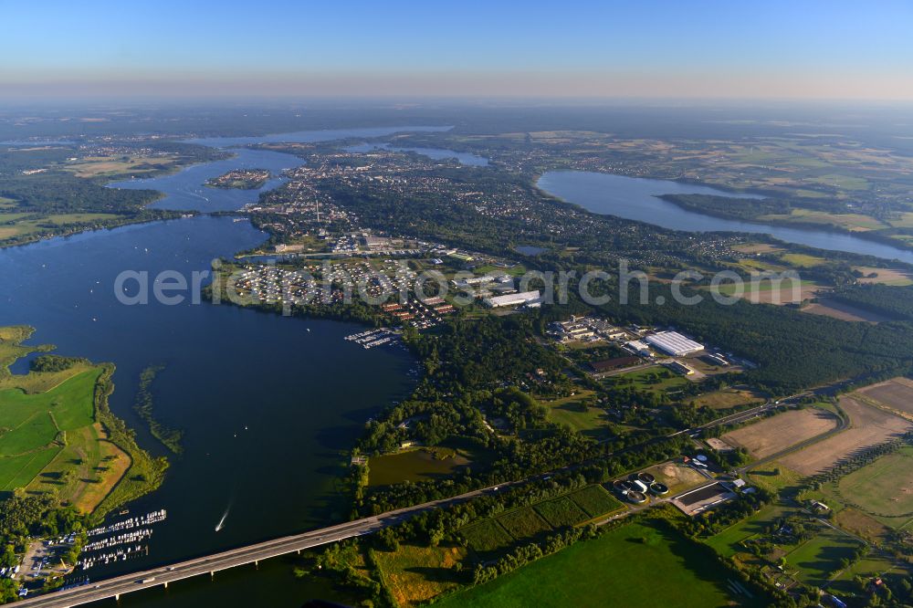 Aerial photograph Werder (Havel) - City area with outside districts and inner city area in Werder (Havel) in the state Brandenburg, Germany