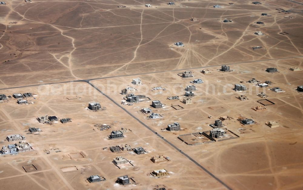 Salalah from above - City area with outside districts in Salalah in Dhofar Governorate, Oman