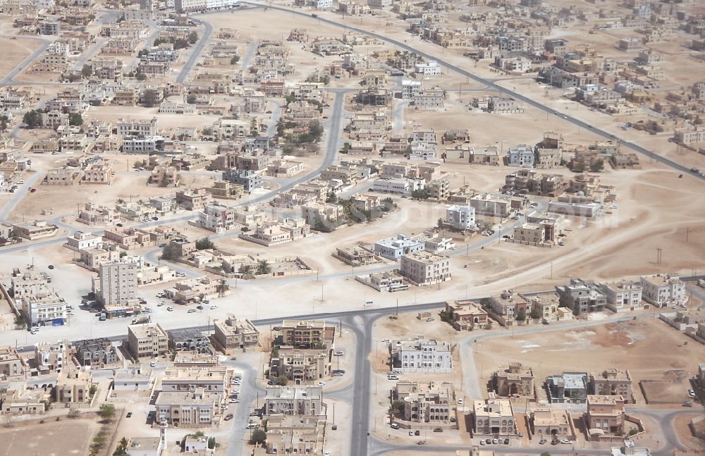 Salalah from above - City area with outside districts in Salalah in Dhofar Governorate, Oman