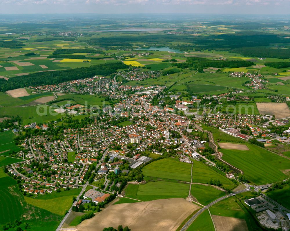 Otterswang from the bird's eye view: Urban area with outskirts and inner city area on the edge of agricultural fields and arable land in Otterswang in the state Baden-Wuerttemberg, Germany