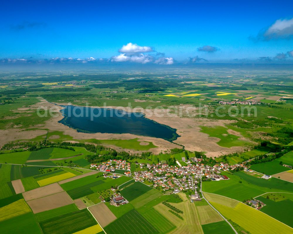 Tiefenbach from above - Urban area with outskirts and inner city area on the edge of agricultural fields and arable land in Tiefenbach in the state Baden-Wuerttemberg, Germany