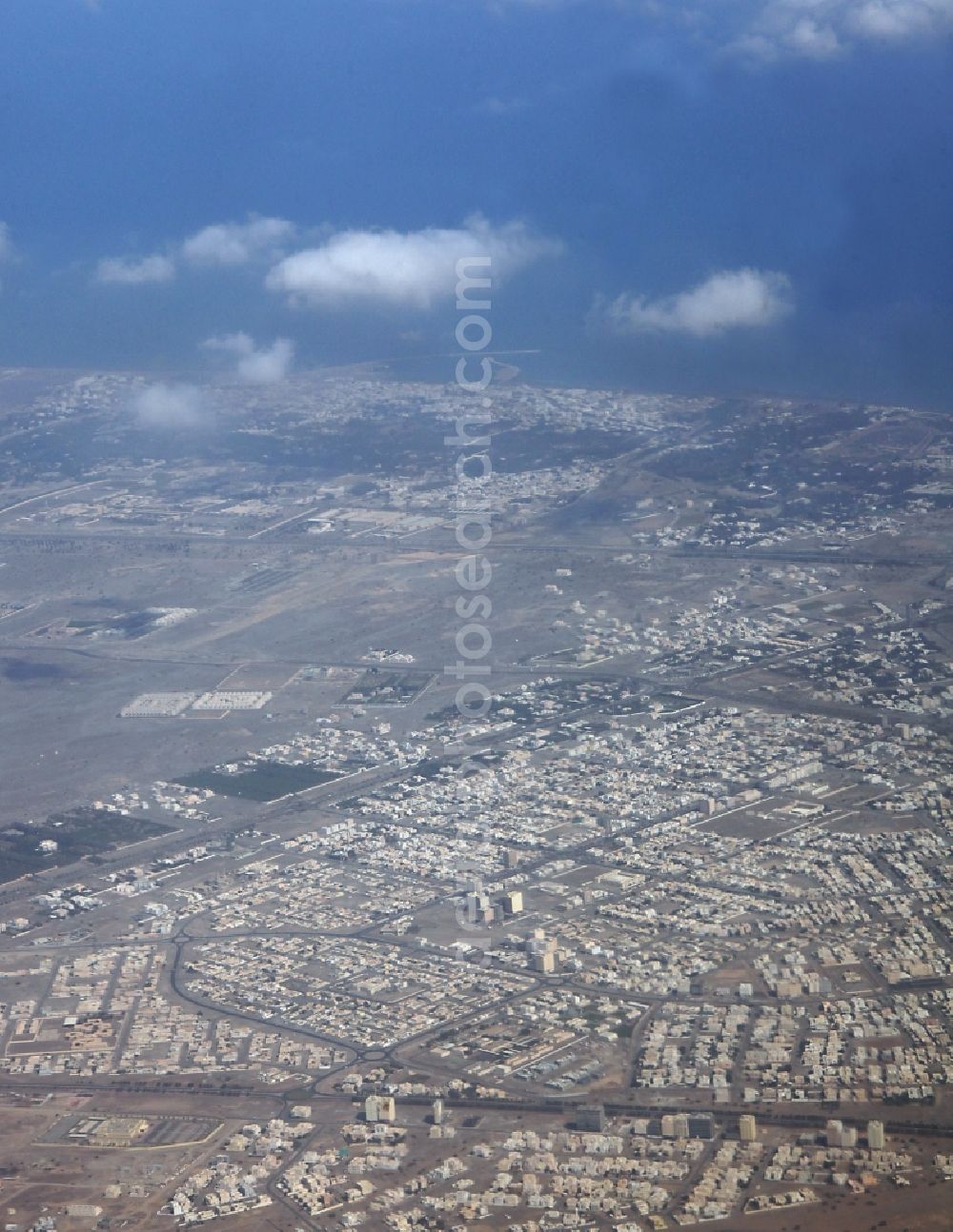 Aerial image Matrah - City area Mascat Muscat Governorate, Oman