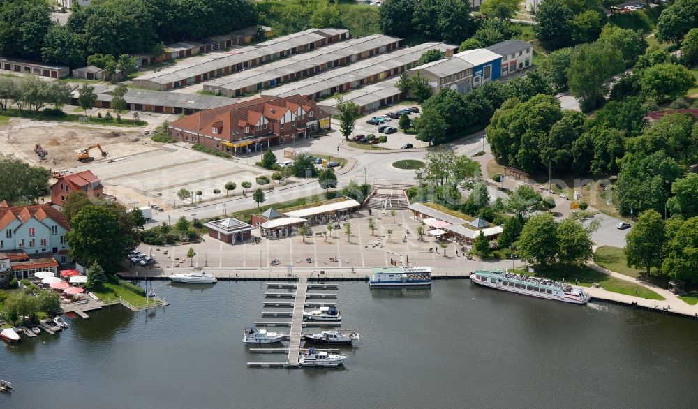 Röbel/Müritz from above - View of the city port in Roebel / Mueritz in the state Mecklenburg West-Pomerania