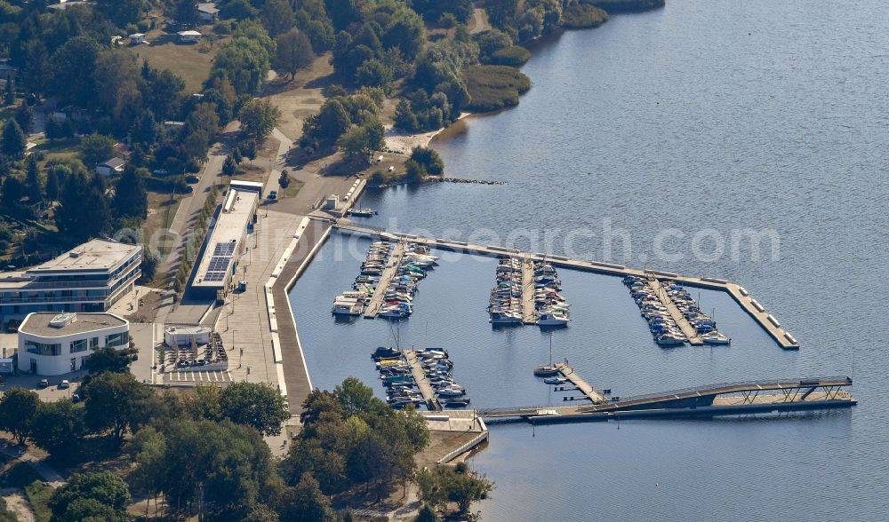 Aerial image Senftenberg - City harbor in Senftenberg in the state Brandenburg, Germany