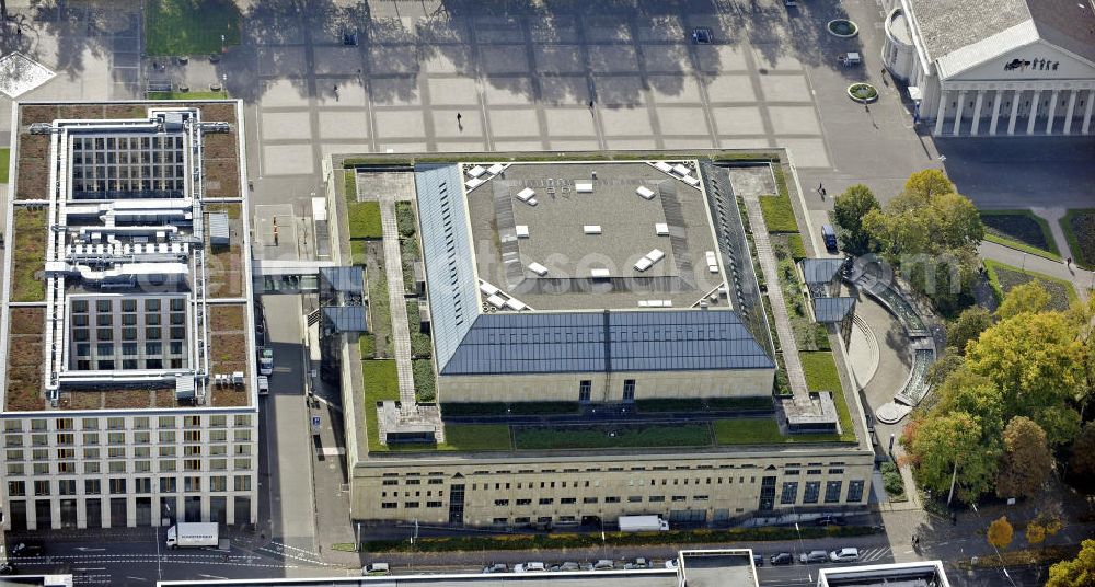 Karlsruhe from the bird's eye view: Die Stadthalle auf dem Kongresszentrum Karlsruhe. Die Halle ist ein leistungsfähiges Kongresszentrum für alle Veranstaltungen. The civic hall at the Congress Center Karlsruhe.