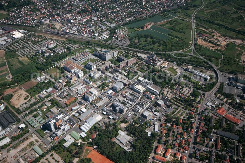 Ingelheim am Rhein from above - Center in Ingelheim am Rhein in Rhineland-Palatinate