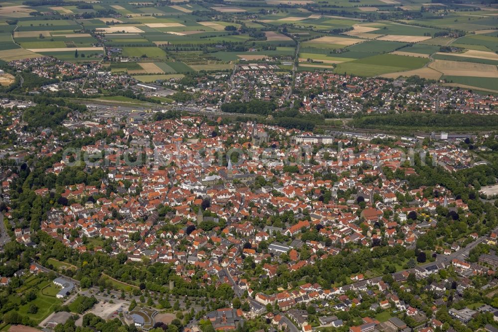 Soest from the bird's eye view: Downtown from midtown Soest in North Rhine-Westphalia