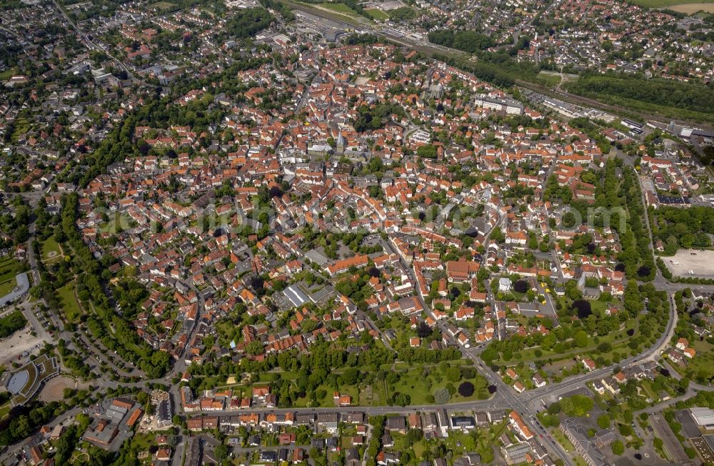 Aerial photograph Soest - Downtown from midtown Soest in North Rhine-Westphalia