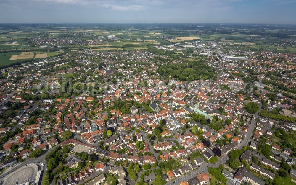 Werl from above - Downtown from midtown Werl in North Rhine-Westphalia