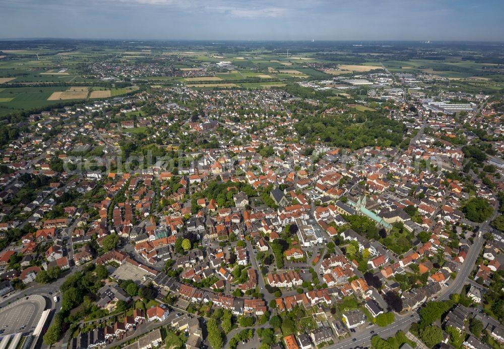 Werl from the bird's eye view: Downtown from midtown Werl in North Rhine-Westphalia