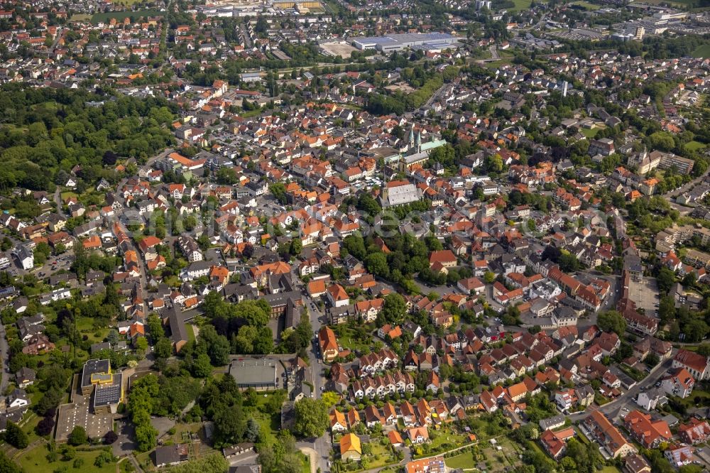 Aerial image Werl - Downtown from midtown Werl in North Rhine-Westphalia