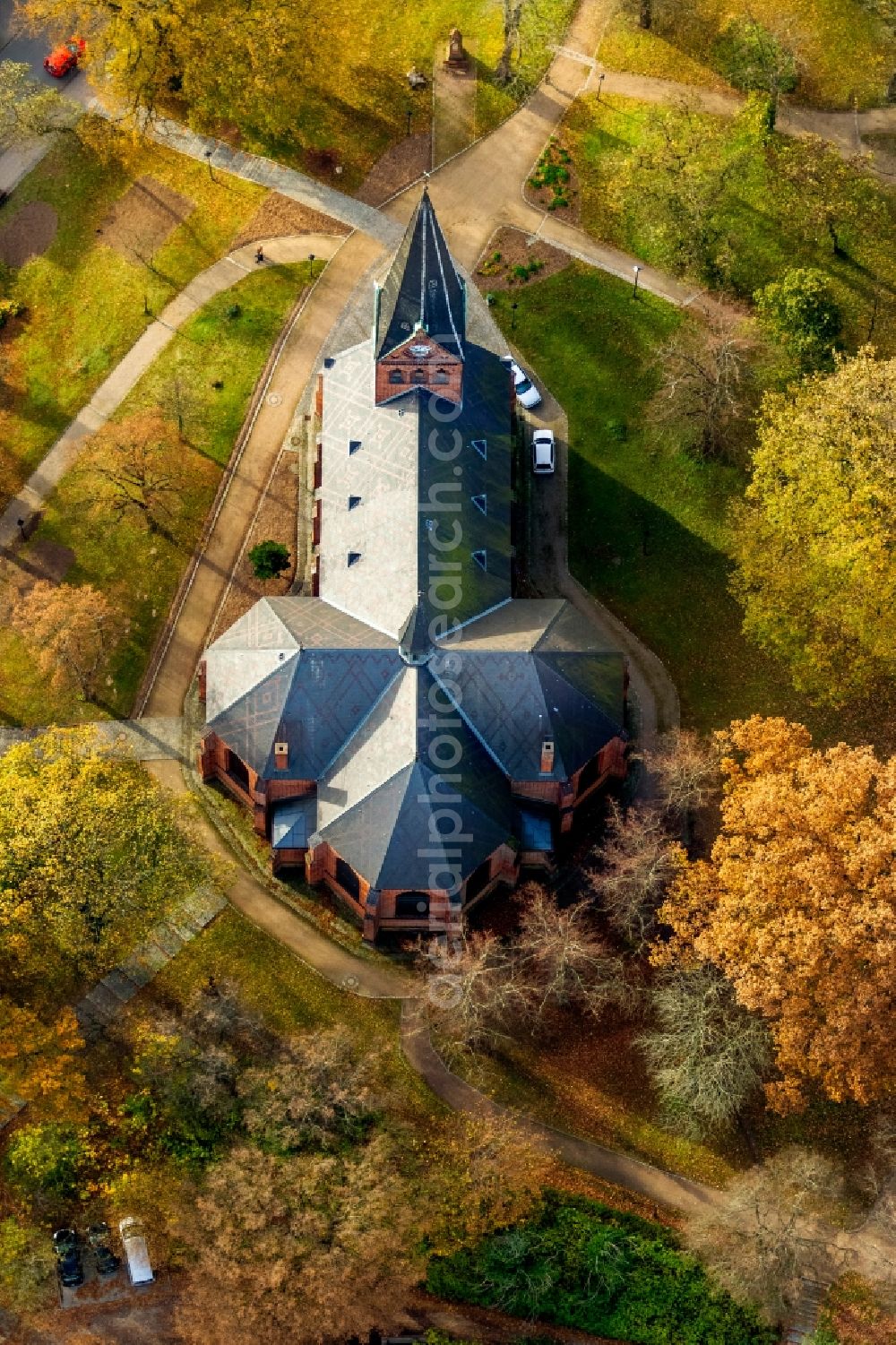 Malchow from the bird's eye view: View of the church Malchow in the state Mecklenburg-West Pomerania